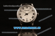 Chopard L.U.C 1937 Miyota 9015 Automatic Steel Case with Silver Dial and Black Leather Strap (AAAF)