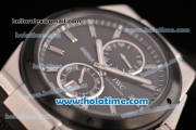 IWC Ingenieur Asia ST Automatic Steel Case with Black Rubber Strap PVD Bezel and Black Dial