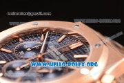 Audemars Piguet Royal Oak Chronograph Miyota OS20 Quartz Rose Gold Case with Black Dial and Rose Gold Bracelet