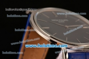 Patek Philippe Calatrava Miyota OS2035 Quartz Steel Case with Blue Dial and Stick Markers