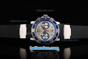 Ulysse Nardin Marine Swiss Valjoux 7750 Automatic Movement Steel Case with Silver Dial-Rubber Strap Ulysse Nardin Marine Swiss Valjoux 7750 Automatic Movement Steel Case with Silver Dial-Rubber Strap