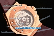 Hublot Big Bang Chrono Swiss Valjoux 7750 Automatic Rose Gold Case with Ceramic Bezel and Carbon Fiber Dial - 1:1 Original(H)