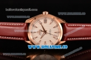 Omega Aqua Terra 150 M Co-Axial Clone Omega 8501 Automatic Rose Gold Case with White Dial and Stick Markers (EF)