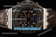 Audemars Piguet Royal Oak Offshore Clone AP Calibre 3126 Automatic Movement Steel Brown Dial and Arabic Numeral Markers Leather Strap (JF)