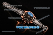 IWC Pilot’s Watch Chronograph Swiss Valjoux 7750 Automatic Rose Gold Case with Black Dial and White Arabic Numeral - 1:1 Original