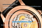 Patek Philippe Calatrava Swiss ETA 2824 Automatic Rose Gold Case with Black Dial and Stick/Roman Numeral Markers