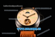 Panerai PAM 763 Firenze 1860 Asia Automatic PVD Case with Beige Dial and Stick/Arabic Numeral Markers