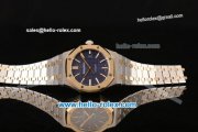 Audemars Piguet Royal Oak Swiss ETA 2824 Automatic Two Tone Case with Two Tone Strap and Blue Grid Dial - 1:1 Original