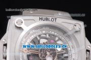 Hublot Masterpiece MP 08 Antikythera Sunmoon Asia 2813 Automatic Steel Case Skeleton Dial Grey Leather Strap and Stick Markers