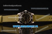 Rolex Submariner Vintage Asia 2813 Automatic Steel Case with Black Dial Arabic Numeral/Stick Markers and Green Nylon Strap