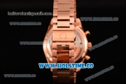 Omega Speedmaster '57 Co-Axial Chronograph Clone Omega 9301 Automatic Rose Gold Case/Bracelet with Stick Markers and Black Dial (EF)