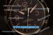 Bell&Ross BR 123 FALCON Miyota 9015 Automatic Steel Case with Brown Dial and Black Rubber Strap