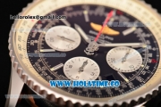 Breitling Navitimer 01 Chrono Swiss Valjoux 7750 Automatic Steel Case with Silver Stick Markers and Black Dial - 1:1 Original (JF)