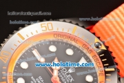 Rolex Sea-Dweller Deepsea Asia 2813 Automatic PVD Case with Orange Nylon Strap and Orange Diver Index