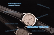 Patek Philippe Calatrava Swiss ETA 2824 Automatic Steel Case with Black Leather Strap White Dial