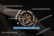 Hublot Big Bang Unico Chrono Swiss Valjoux 7750 Automatic PVD Case with Skeleton Dial PVD Bezel and Black Rubber Strap - 1:1 Original