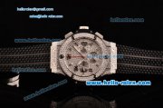 Hublot Big Bang Chrono Hub4100 Automatic Steel Case with Black Rubber Strap Diamond Dial and Silver Stick/Numeral Markers