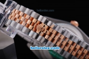Rolex Datejust Oyster Perpetual Automatic Two Tone with Brown Dial and Brown Marking