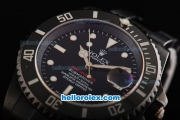 Rolex Submariner Swiss ETA 2836 Automaic Movement Full PVD with White Markers and Black Dial
