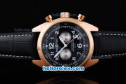 Bell & Ross Automatic Movement Rose Gold Case with Black Dial