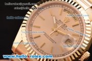 Rolex Day-Date Asia 2813 Automatic Gold Case/Strap with Gold Stick Markers