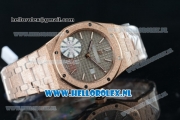 Audemars Piguet Royal Oak Swiss Quartz Rose Gold Case with Grey Dial and Rose Gold Bracelet (EF)