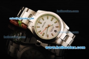 Rolex Milgauss Oyster Perpetual Swiss ETA 2836 Automatic Movement Full Steel with White Dial and Stick Markers