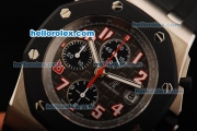 Audemars Piguet Royal Oak Offshore Limited Edition Swiss Valjoux 7750 Automatic Movement Titanium Case with PVD Bezel and Black Rubber Strap