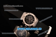 Hublot Classic Fusion Skeleton Chrono Miyota Quartz Steel Case with Skeleton Dial and Silver Stick Markers