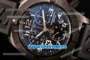 Breitling Avenger Seawolf Miyota Quartz PVD Case with Black Dial and Black Rubber Strap - Arabic Numeral Markers