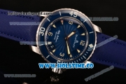 BlancPain Fifty Fathoms Swiss ETA 2836 Automatic Steel Case with Blue Dial and Stick/Arabic Numeral Markers (NOOB)