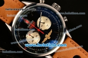 Tag Heuer Carrera Ferrari Chrono Miyota OS20 Quartz Steel Case with Black Dial and Silver Stick Markers