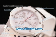 Hublot Big Bang Clone HUB4100 Automatic Steel Case with White Ceramic Bezel and White Dial - 1:1 Original (TW)