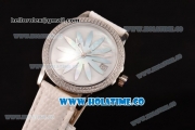 Blancpain Women Ultraplate Miyota 9015 Automatic Steel Case with Diamonds Bezel and White MOP Dial (G5)