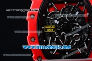 1:1 Richard Mille RM 35-02 RAFAEL NADA Japanese Miyota 9015 Automatic Red PVD Case with Skeleton Dial Red Crown/Rubber Strap