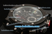 Hublot Big Bang Ayrton Senna Chronograph Miyota Quartz Movement PVD Case with Black Dial and Silvered Stick Markers