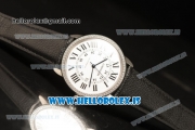 Cartier Ronde Solo Cartier Diamond Bezel Equipment Ronda 763 1:1 Clone White Dial With Black Leather