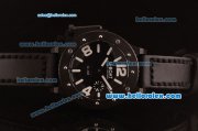 U-Boat Italo Fontana Asia 6497 Manual Winding PVD Case with Black Dial and Black Leather Strap U-Boat Italo Fontana Asia 6497 Manual Winding PVD Case with Black Dial and Black Leather Strap