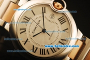 Cartier Ballon Bleu De Automatic Steel Case with Beige Dial and Two Tone Strap