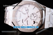 Audemars Piguet Royal Oak Double Time Chrono Asia Automatic Steel Case White Dial With Stick Markers Steel Bracelet