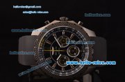 Breitling Bentley Barnato Midnight Carbon Chrono Miyota OS20 Quartz PVD Case with Black Rubber Strap and Black Dial Stick Markers