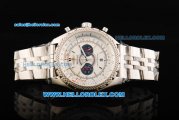Breitling Bentley Supersports Chronograph Miyota Quartz Movement Full Steel with White Dial and Stick Markers