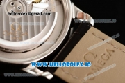 Omega De Ville Prestige Co-Axial Clone Omega Calibre 2500 Automatic Movement Steel White Dial and Roman Numeral Markers Leather Strap (YF)