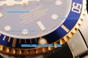 Rolex Submariner Swiss ETA 2836 Automatic Movement Steel Case with Blue Bezel and Two Tone Strap-18k Solid Gold