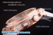 Hublot Big Bang Diamond Bezel Hub4100 Rose Gold Case with White Dial and White Rubber Strap-1:1 Original