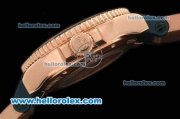 Ulysse Nardin Maxi Marine Diver Automatic Movement Rose Gold Case with Blue Dial and Blue Rubber Strap
