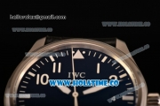 IWC Big Pilot's Watch Swiss ETA 2892 Automatic Steel Case with Black Dial and Arabic Numeral Markers (ZF)