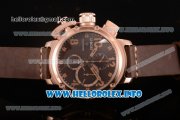 U-Boat U-51 Chimera Watch Chrono Miyota OS10 Quartz Rose Gold Case with Brown Dial and Arabic Numeral Markers