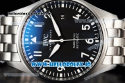 IWC Pilot's Watch Mark XVIII Miyota 9015 Automatic Steel Case Blue Dial With Arabic Numeral Markers Steel Bracelet