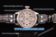 IWC Big Pilot "Markus Buhler" Asia 6497 Manual Winding Steel Case with White Dial Arabic Number Markers and Black Leather Strap (KW)